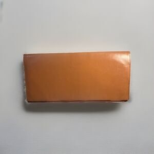 Pierre Cardin Long Checkbook Bifold Leather Wallet Tan Fair/Good Used Condition
